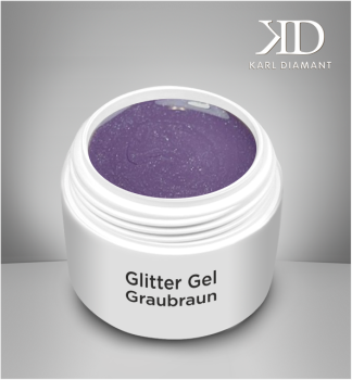 Glitter Farbgel "Graubraun" Karl Diamant 5 ml
